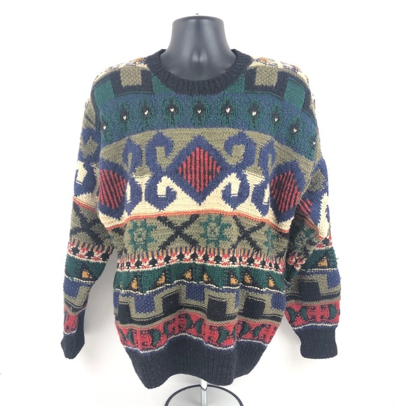 Vintage Boston Traders Men’s Hand Knitted Wool - Picture 1 of 5